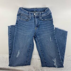Old Navy Girls Distressed Blue Straight Leg Rockstar Jeggings Jeans- Size 10